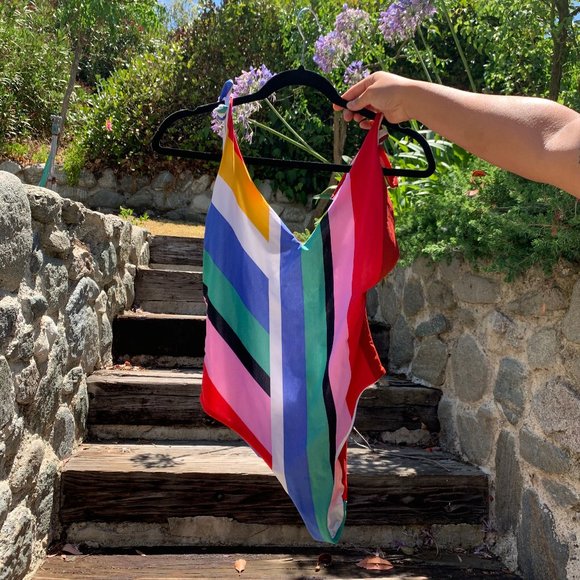 Zara Other - NWOT Zara Rainbow Stripe Swimsuit